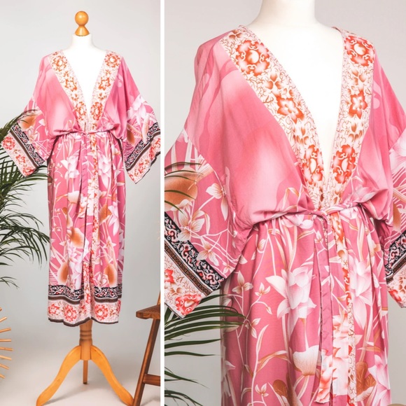 New Bohemian Mixed Print Kimono - Picture 7 of 10